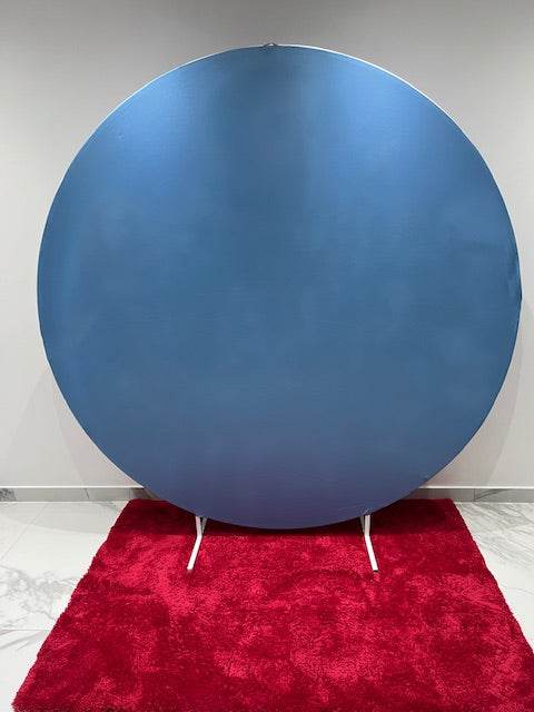 6ft Round Blue Backdrop Hoop - Eternity Party Express