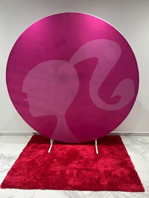 6ft Round Barbie Backdrop Hoop - Eternity Party Express