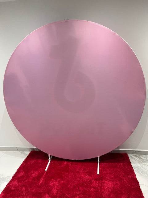 6ft Round Pink Backdrop Hoop - Eternity Party Express
