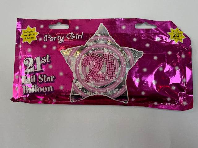 24 Inch 21st Foil Balloon - Eternity Party Express