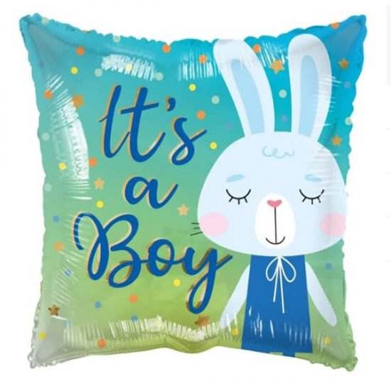 Baby Boy it's A Boy Rabbit Foil Balloon - Eternity Party Express