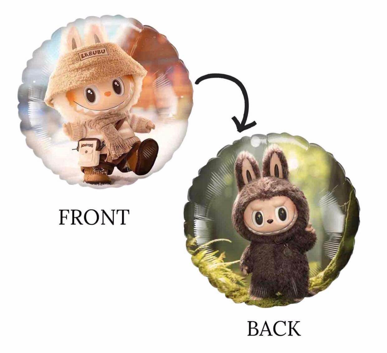 Labubu Foil Balloon Two Sided Design - Eternity Party Express