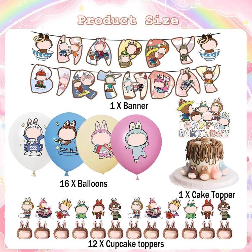 30PCS Labubu Party Balloon Decorations - Eternity Party Express