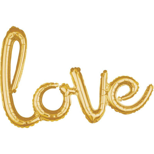 Love Script Phrase Gold - Eternity Party Express
