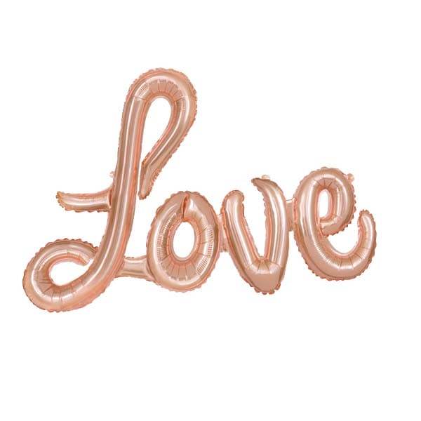 Love Script Phrase Rose Gold - Eternity Party Express