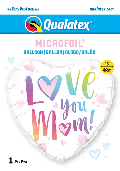 Love you M Heart Shape Foil Balloon - Eternity Party Express