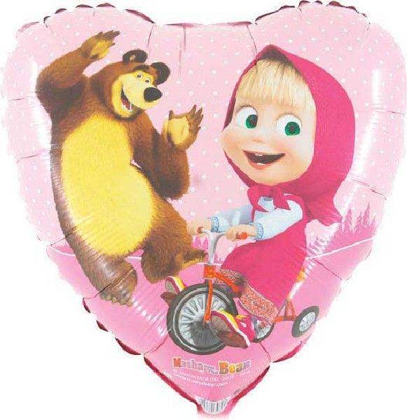 Masha & Bear Biking Foil Balloon - Eternity Party Express