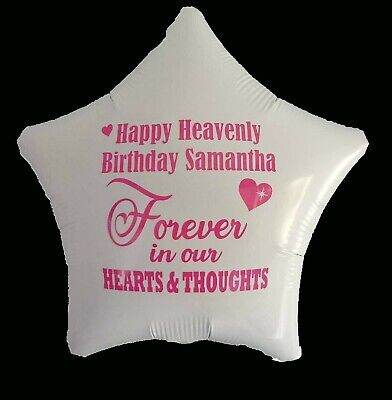 Memorial White Star Foil Personlised Message - Eternity Party Express