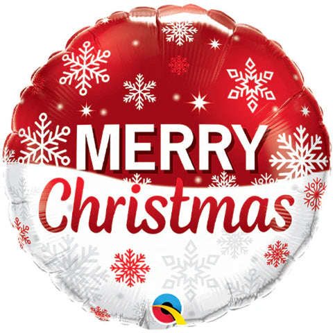 Merry Christmas Snowflake Foil Balloon