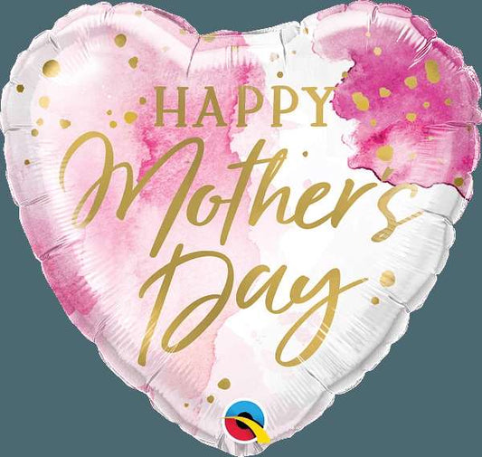 Mother's Day Pink Watercolor Foil Balloon - Eternity Party Express
