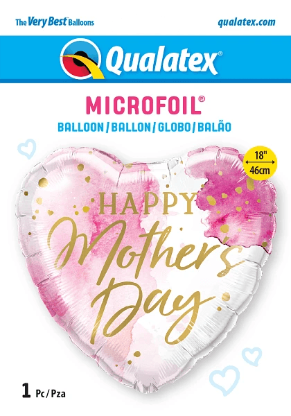 Mother's Day Pink Watercolor Foil Balloon - Eternity Party Express