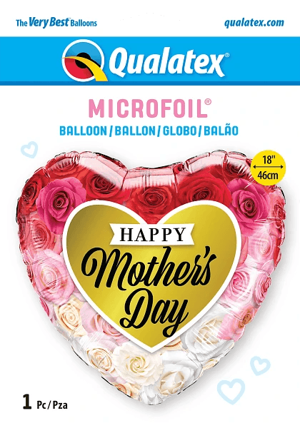 Mother's Day Roses Gold Heart Foil Balloon - Eternity Party Express