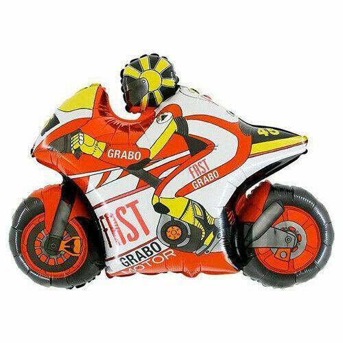 Moto GP Motorbike Red Shaped Foil Balloon - Eternity Party Express