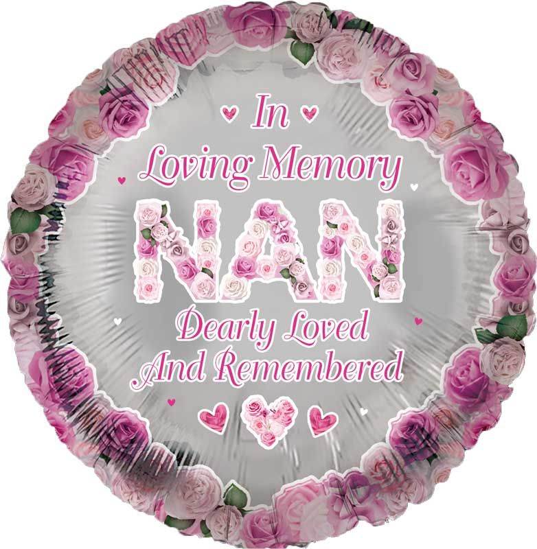 Nan Remembrance Foil Balloon - Eternity Party Express