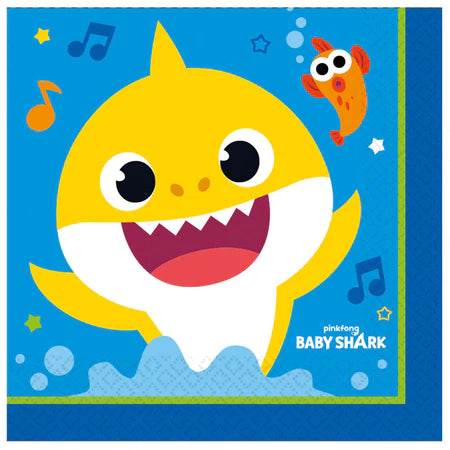 Baby Shark Napkins 16 Pack - Eternity Party Express