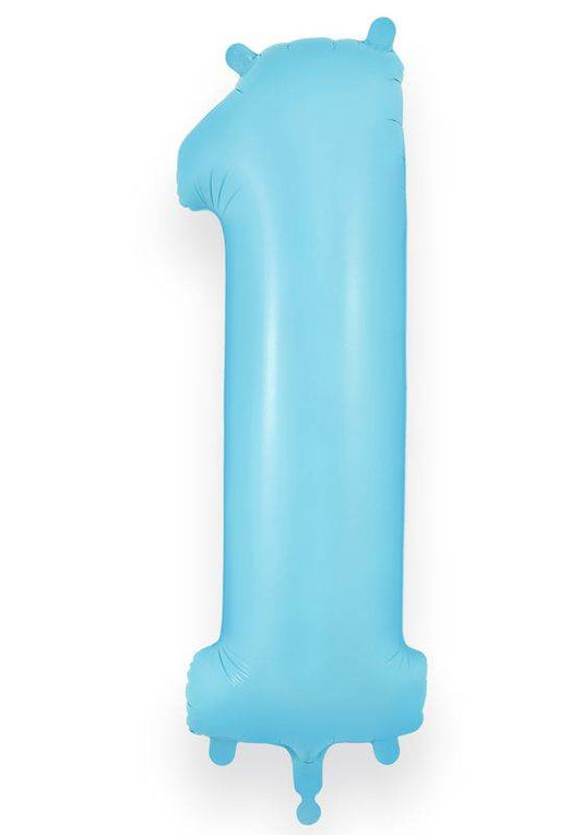Matte Baby Blue Giant Helium Numbers - Eternity Party Express