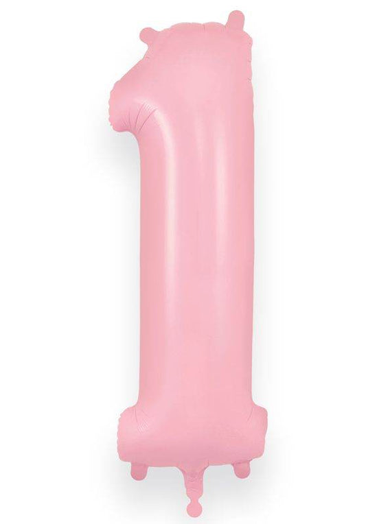 Matte Baby Pink Giant Helium Numbers - Eternity Party Express