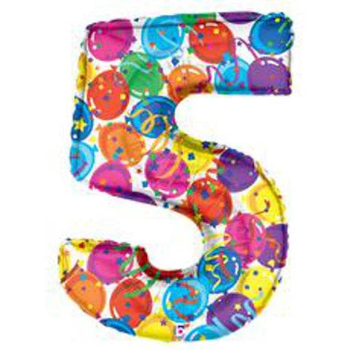 Party Mega Loons Helium Number 5 - Eternity Party Express