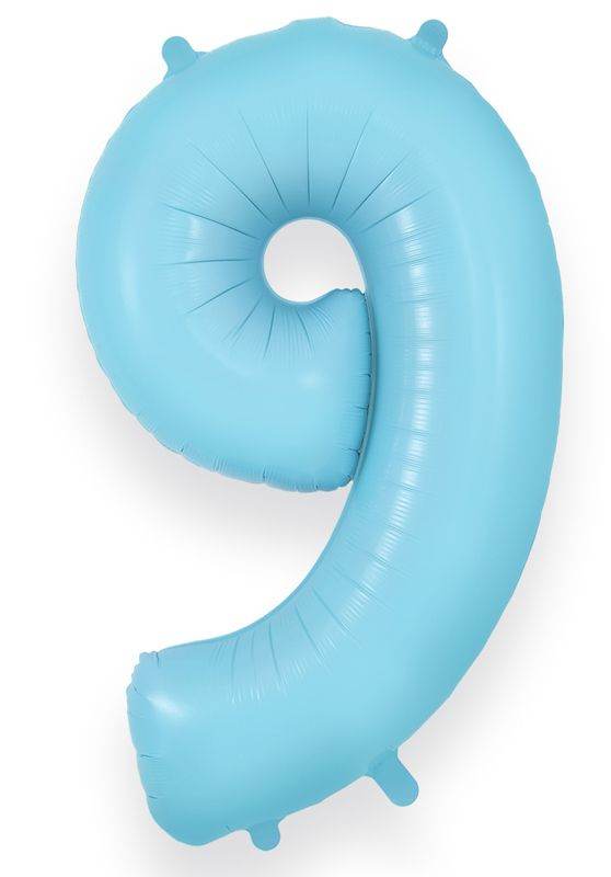 Matte Baby Blue Giant Helium Numbers - Eternity Party Express