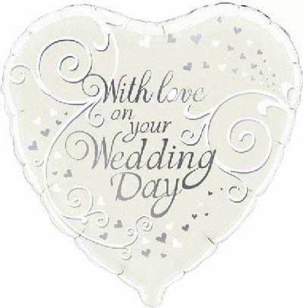 On Your Wedding Day Hearts Foil Balloon - Eternity Party Express