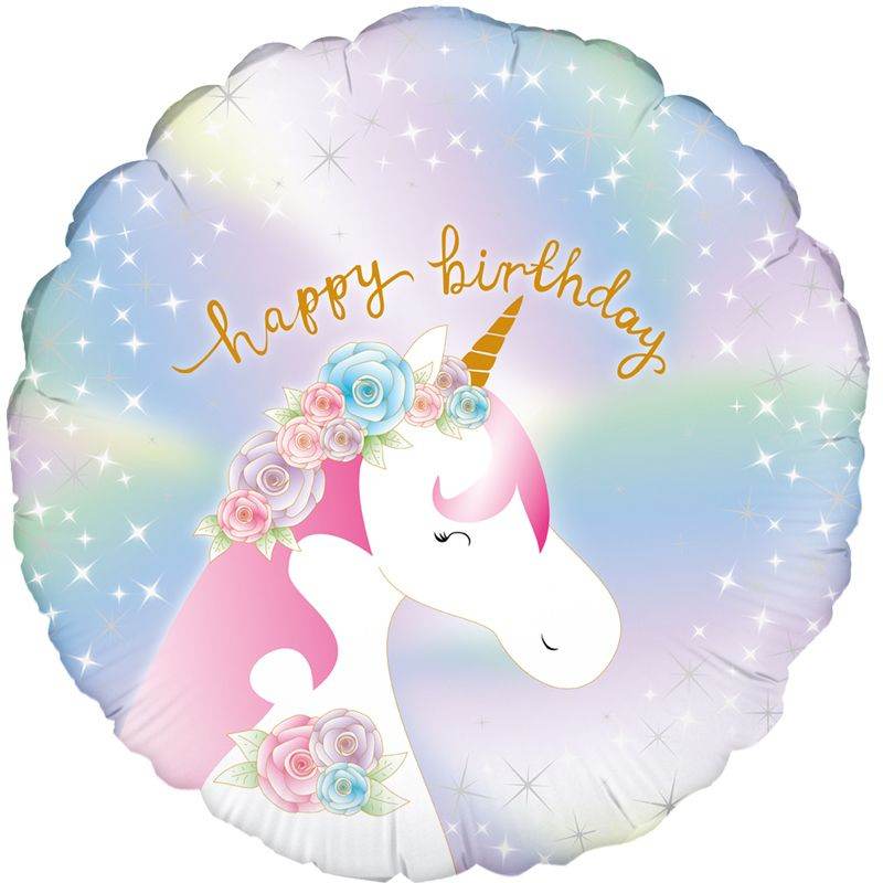 Pastel Unicorn Birthday Foil Balloon - Eternity Party Express