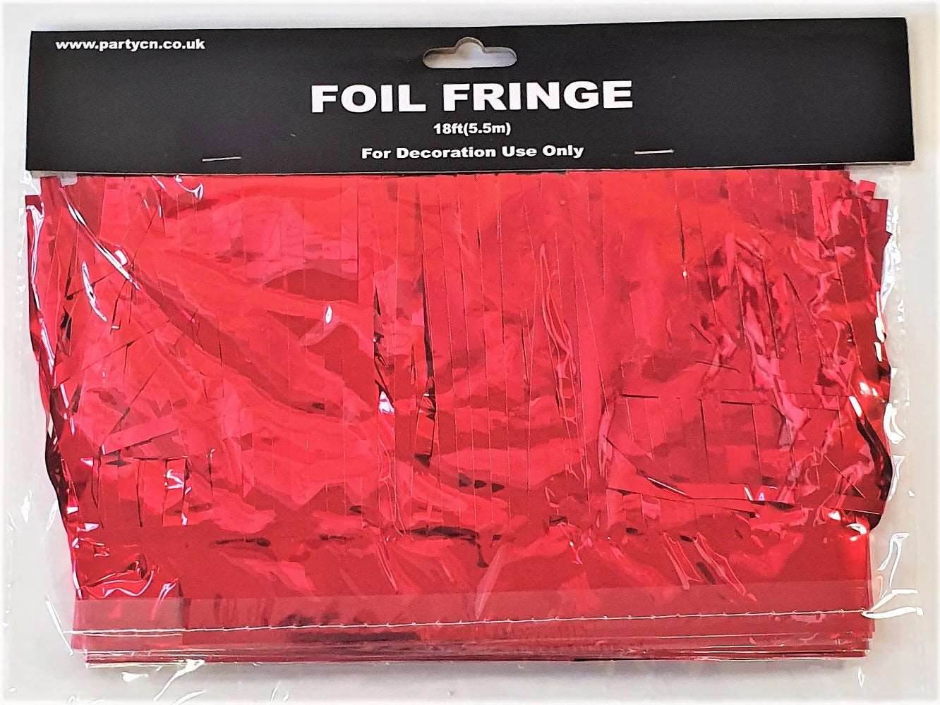Red Foil Fringe 5.5m - Eternity Party Express