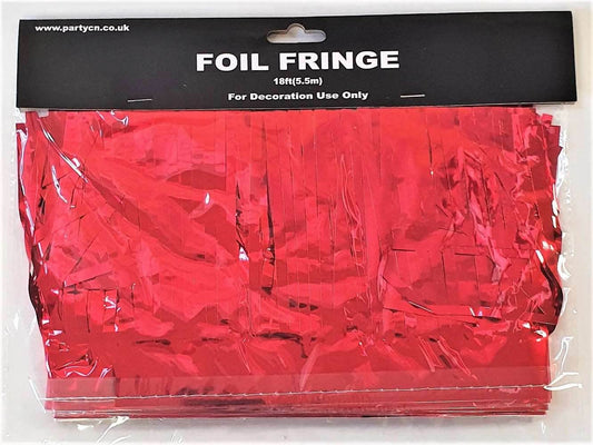 Red Foil Fringe 5.5m - Eternity Party Express