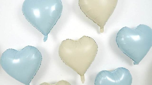 Satin Pastel Blue Heart - Eternity Party Express