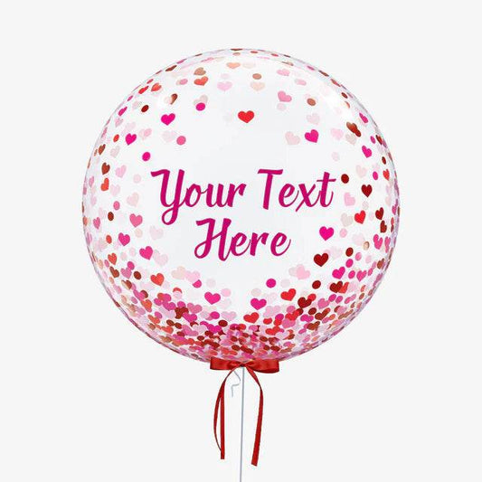 Personalised Heart Bubble Balloon - Eternity Party Express