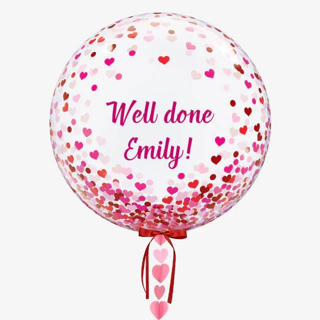 Personalised Heart Bubble Balloon - Eternity Party Express