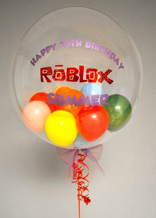 Personalised Roblox Mini Balloon Filled Bubble Balloon - Eternity Party Express
