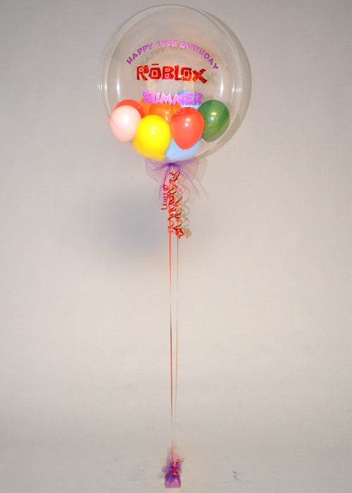 Personalised Roblox Mini Balloon Filled Bubble Balloon - Eternity Party Express