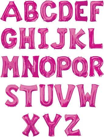 Gaint Pink Letter Foil Balloons - Eternity Party Express