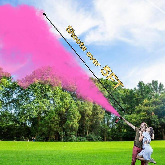 Gender Reveal Smoke Cannon, Fire Extinguisher Pink - Eternity Party Express