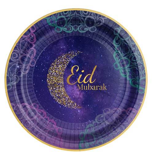 Eid Mubarak Paper Plates - Eternity Party Express