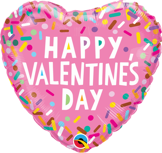 Heart Valentines Sprinkles Foil Balloon - Eternity Party Express