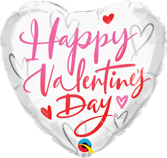 Heart Valentines Day Casual Script Foil Balloon - Eternity Party Express