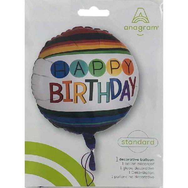 Rainbow Happy Birthday Foil Balloon - Eternity Party Express