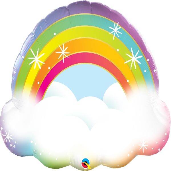 Rainbow And Clouds Shape Balloon - Eternity Party Express