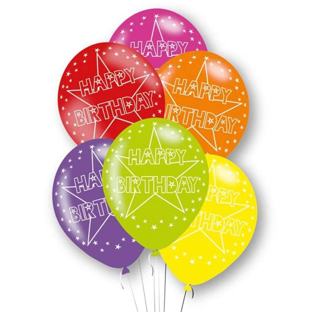 Happy Birthday Rainbow Latex Balloons - Eternity Party Express