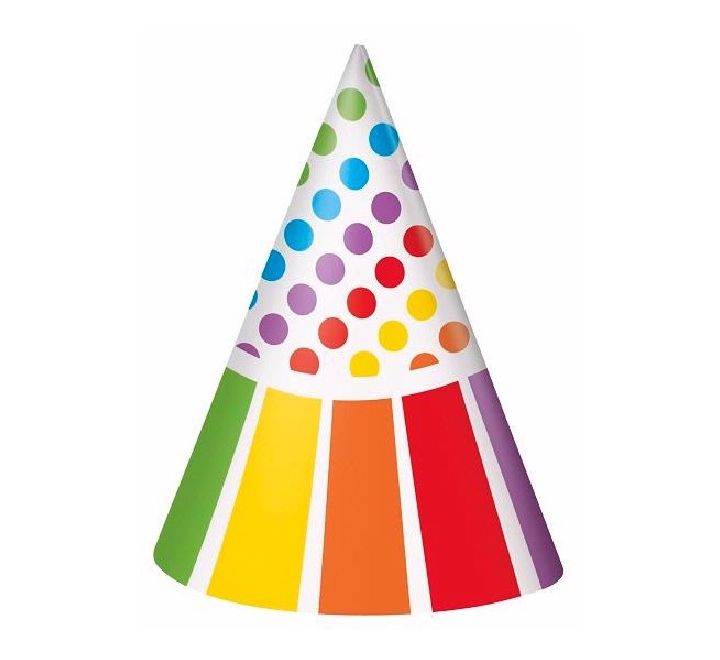 Rainbow Birthday Party Hats - Eternity Party Express