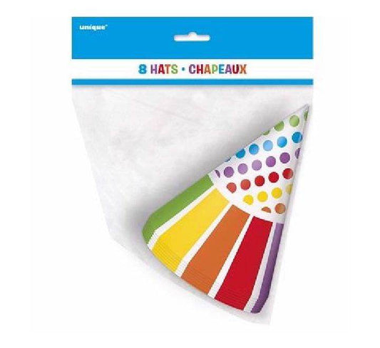 Rainbow Birthday Party Hats - Eternity Party Express