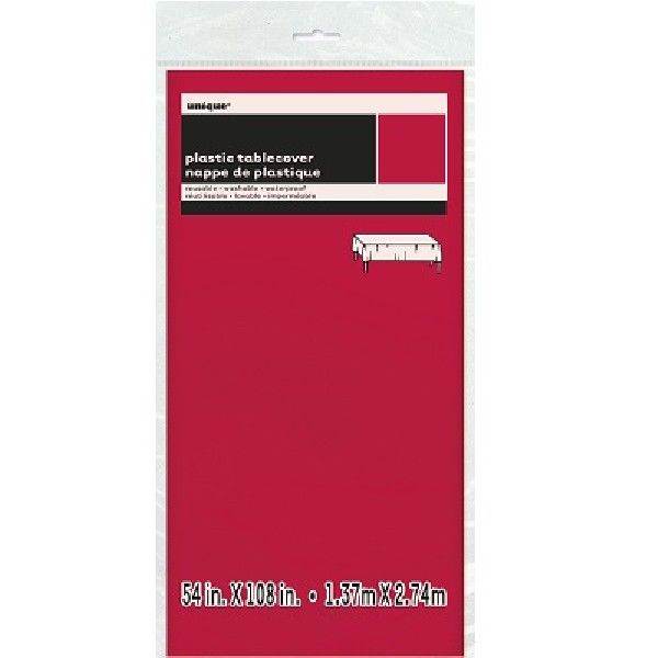 Red Plastic Tablecover - Eternity Party Express