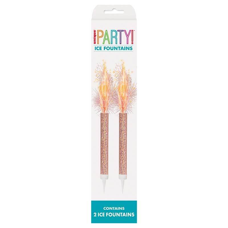 Rose Gold Ice Fountain - Eternity Party Express