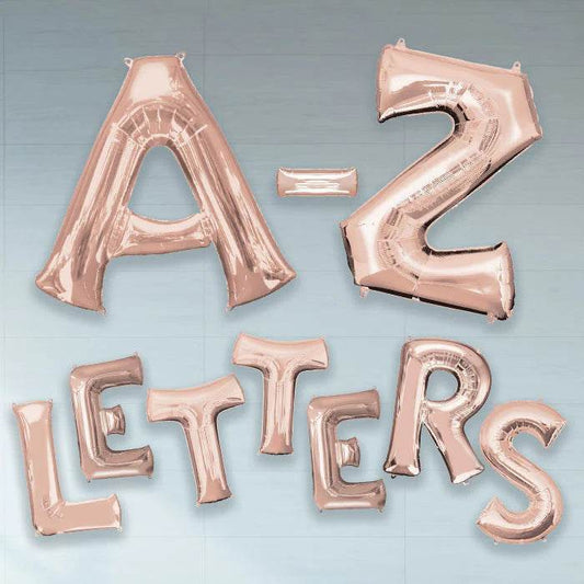 Gaint Rose Gold Letter Foil Balloons - Eternity Party Express