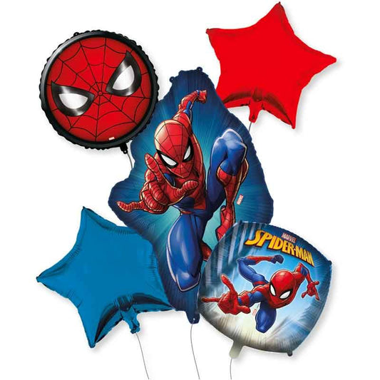 Spiderman 5 Balloon Bouquet
