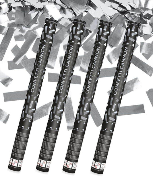 Silver Confetti Cannon - Eternity Party Express