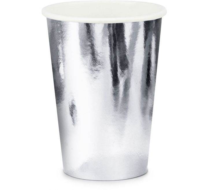 Metallic Silver Cups - Eternity Party Express