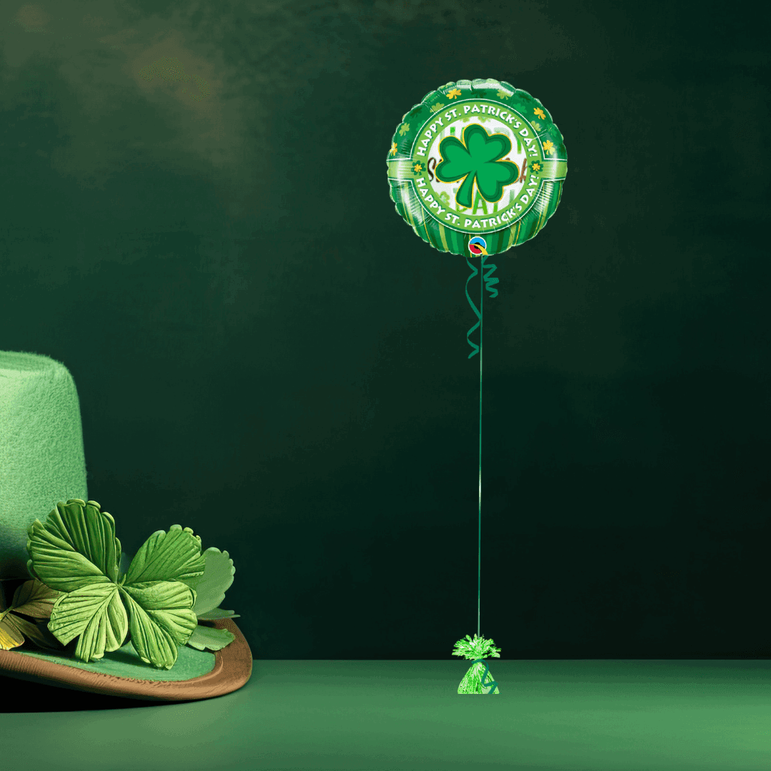 Happy St Patricks Day Shamrock Balloon - Eternity Party Express