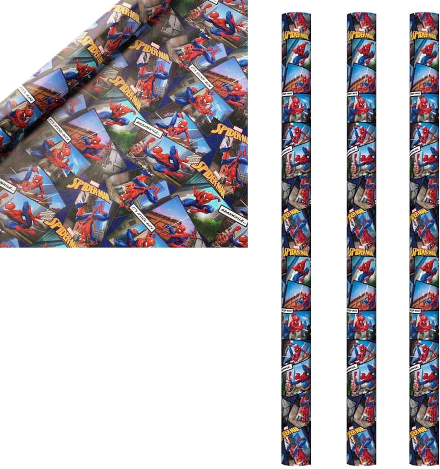 Spiderman Wrapping Roll 3 Pack - Eternity Party Express